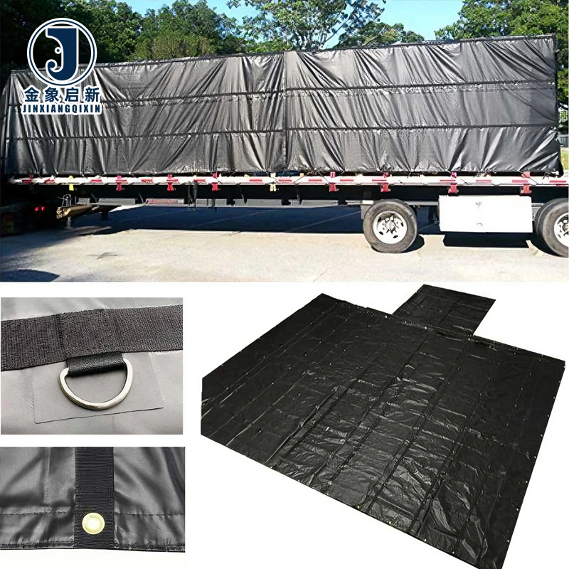 JX Customize PVC Tarpaulin Waterproof Fireproof Truck Cargo Cover - Image 5