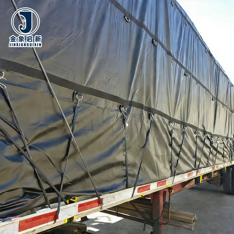 JX Customize PVC Tarpaulin Waterproof Fireproof Truck Cargo Cover - Image 4