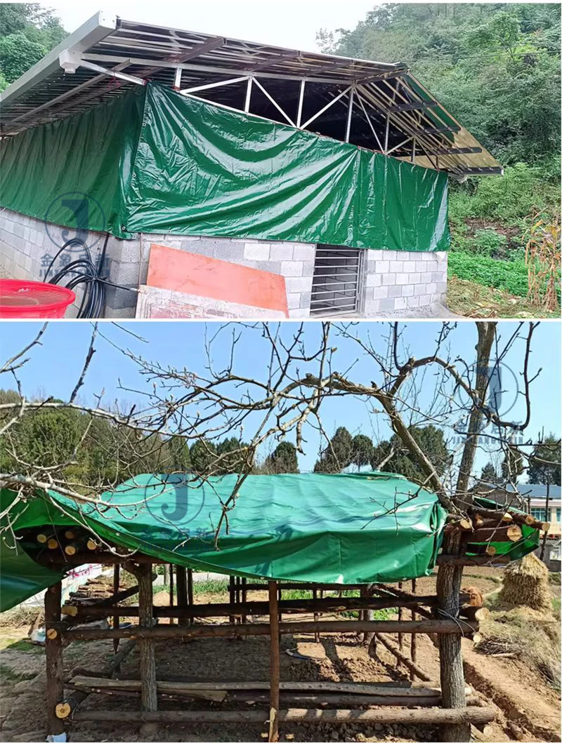 JX PVC Coated Tarpaulin/Cover for Farm Waterproof Warp Knitted Tent Pig Broiler Sheep Chicken Farm Plain Style - Image 4