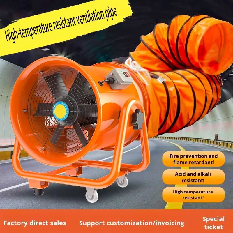 Portable 220V Axial Flow Exhaust Fan Ball Bearing Small Electric Blower for Tight Space Ventilation Cast Iron ODM Available - Image 2