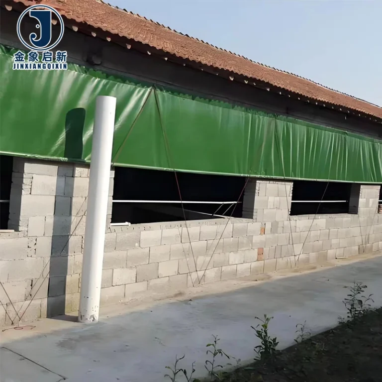 PVC Coated Tarpaulin/Cover for Farm Waterproof Warp Knitted Tent Pig Broiler Sheep Chicken Farm Plain Style