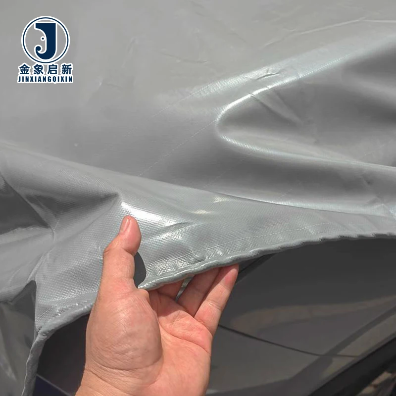 Customized 12m by 12m PVC Trailer Tarpaulin Sheets 650gsm With Eyelets for Trucks - Image 4