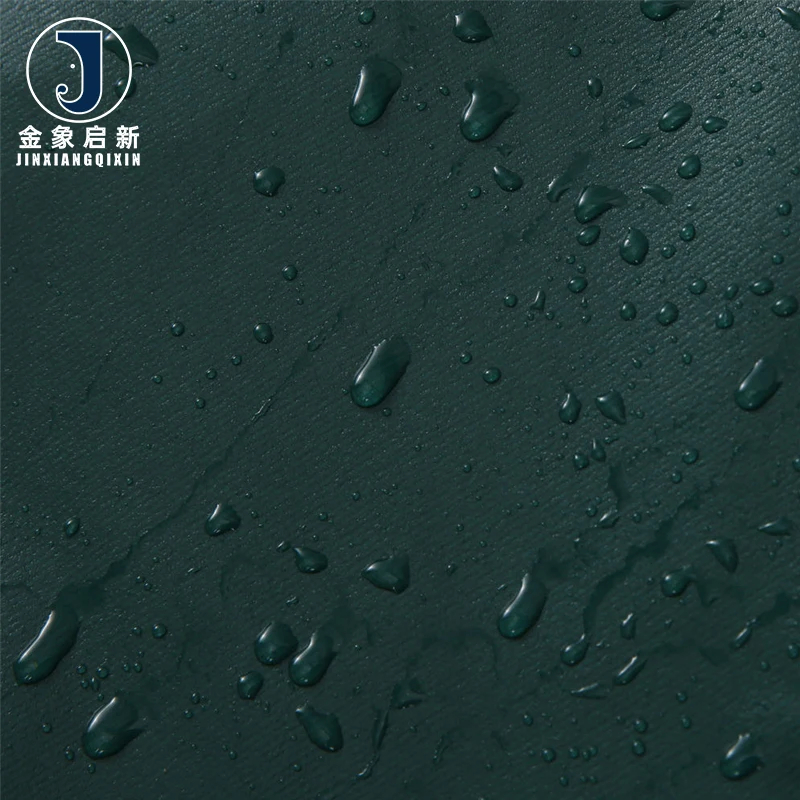 Secure Green PVC Coated Blackout Tarpaulin Truck Tent Cover Anti-Aging Waterproof Folding Design Breathable Woven Technics - Image 3
