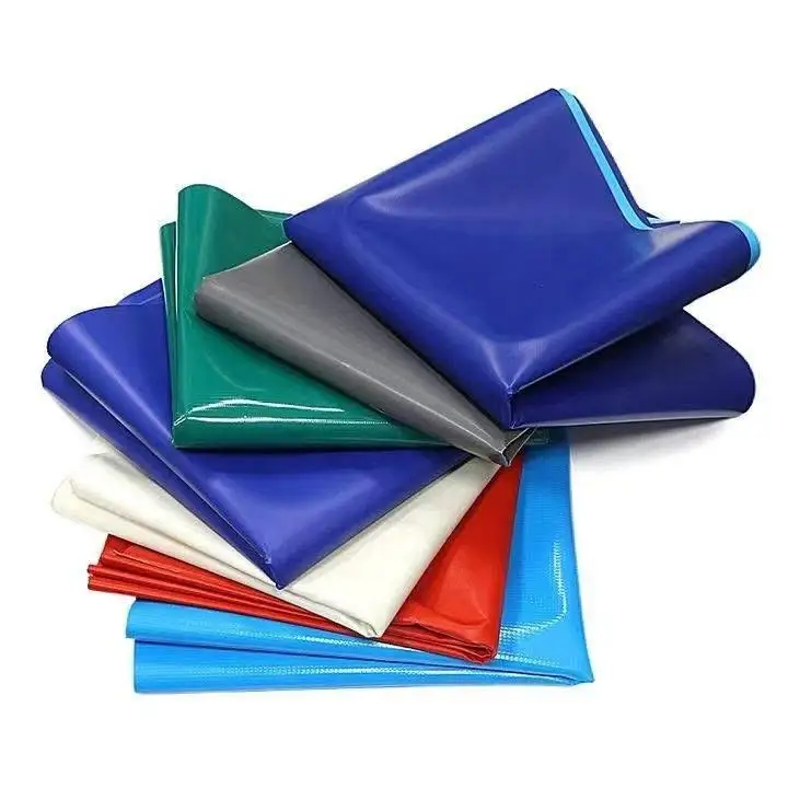 Green PVC Knife Coated Tarpaulin Heavy Duty Waterproof Truck Cover Fabric Waterproof UV Resistant Industrial Tarpaulin - Image 6
