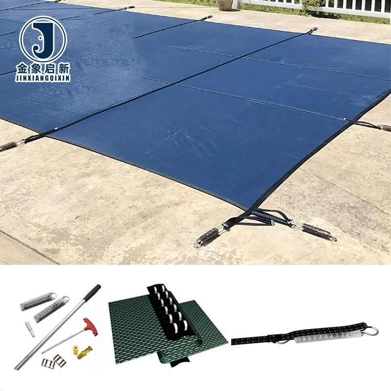 JX China Manufacturer Organic Blackout 500gsm Heavy Duty PVC Coated Tarpaulin Swimming Pool Cover - Image 5