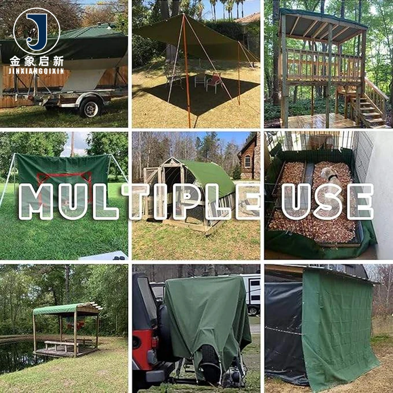 Thick 0.9mm PVC Laminated Canvas Tarpaulin Truck Canopy Rainproof Outdoor Awning Waterproof Very Heavyweight Shading Sail Pet - Image 2