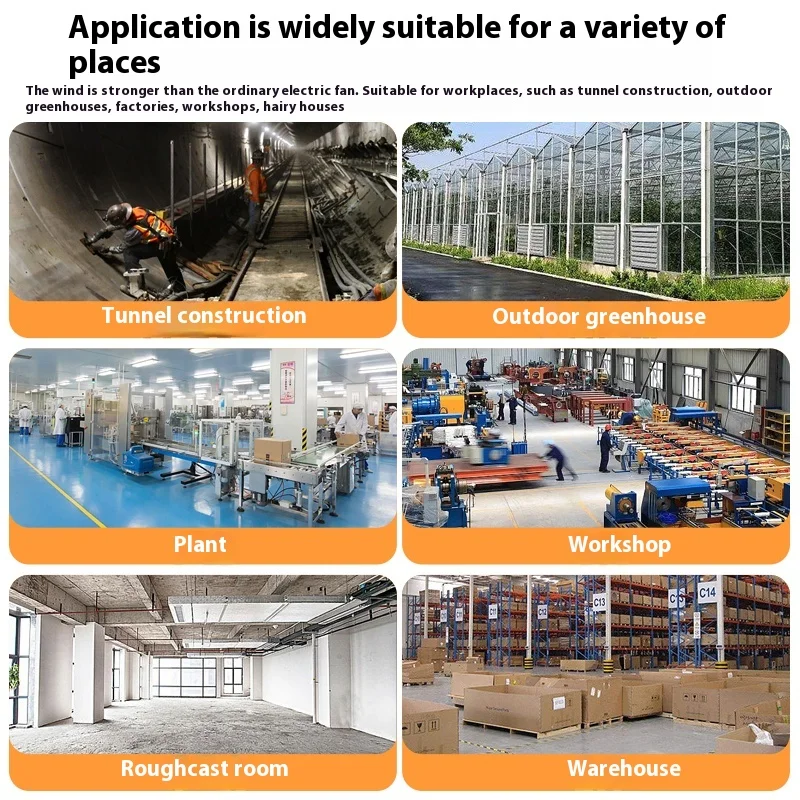 Portable 220V Axial Flow Exhaust Fan Ball Bearing Small Electric Blower for Tight Space Ventilation Cast Iron ODM Available - Image 4