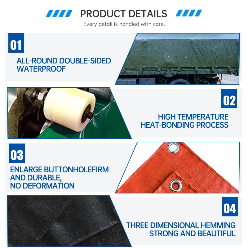 Pvc Plastic Canvas Strong Waterproof PVC Tarpaulin HDPE Coated Tarpaulin - Image 3
