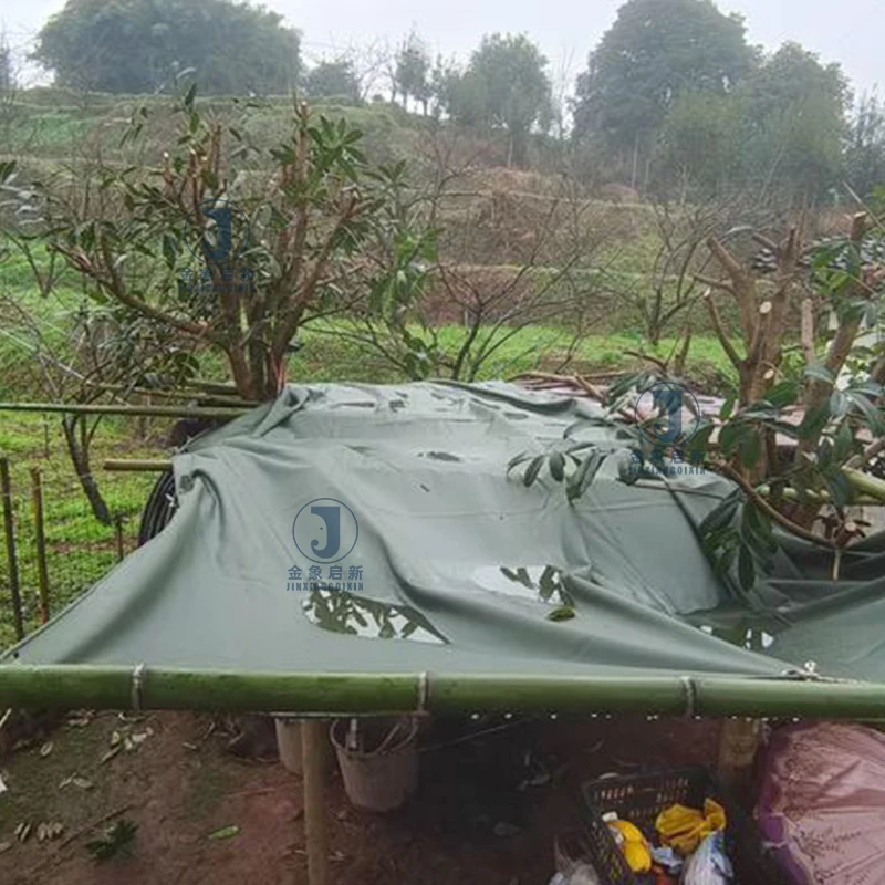 JX PVC Coated Tarpaulin/Cover for Farm Waterproof Warp Knitted Tent Pig Broiler Sheep Chicken Farm Plain Style - Image 4