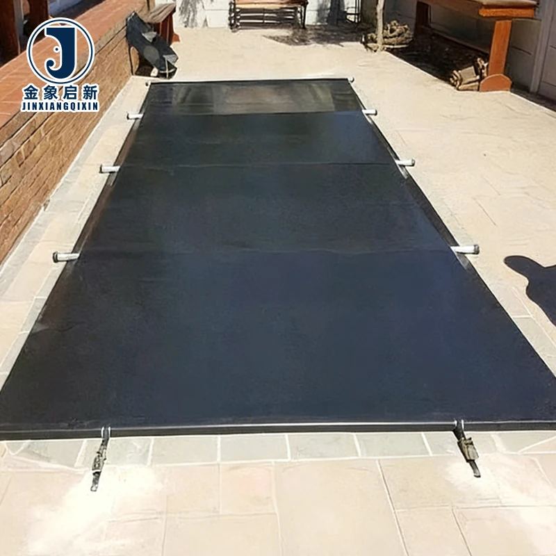 JX PVC Laminated Waterproof Breathable Anti-UV Blackout Organic Plain Weft Swimming Pool Covers Tarpaulin Coated - Image 3