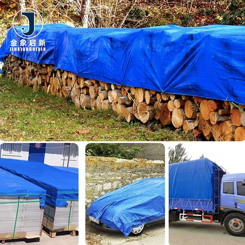 160gms Organic Coated Polyethylene Tarpaulin Trucking Covering Roll Waterproof Blackout Eco-Friendly Fabric Blue Orange Outdoor - Image 4
