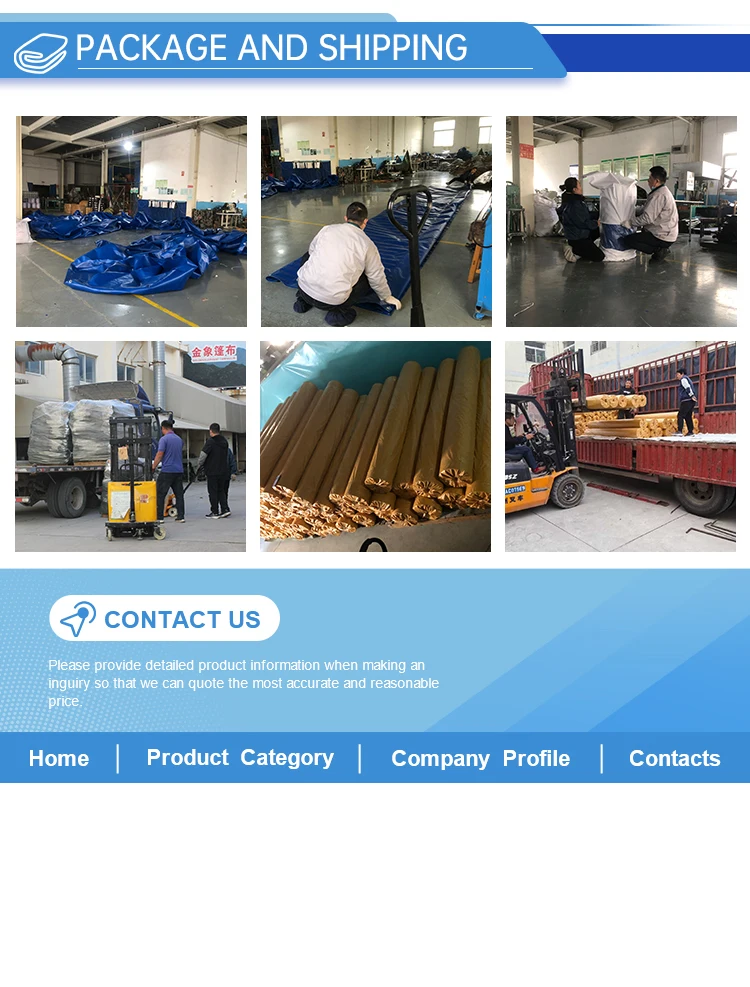 Industrial Grade Waterproof PVC Tarpaulin Roll High Tenacity PVC Coated Blue Outdoor Waterproof Tarpaulin - Image 2