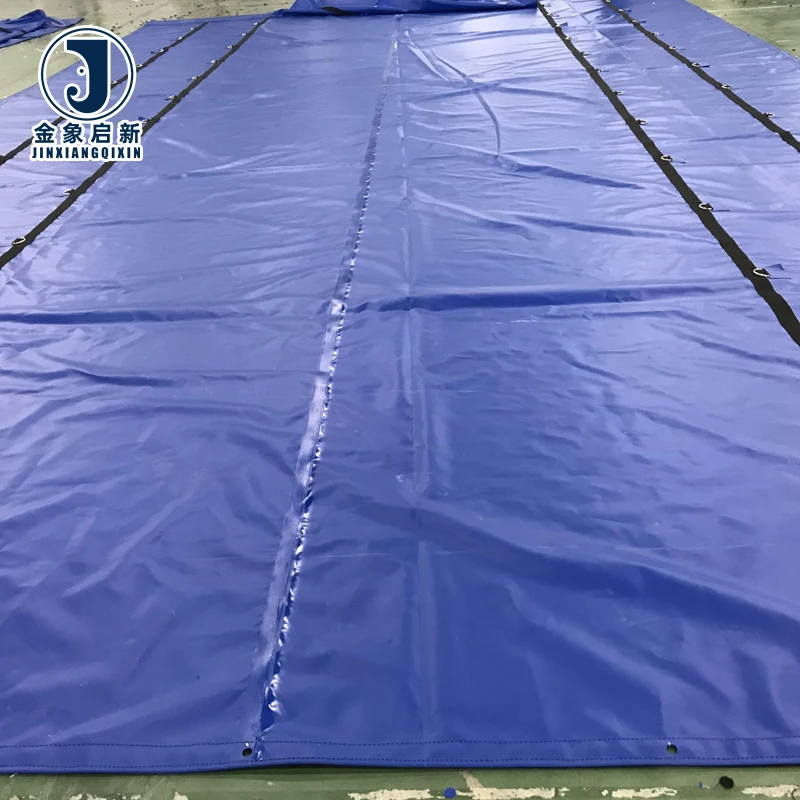 Heavy Duty 24' X 27' PVC Lumber Tarpaulin Waterproof 8ft. Drop with 3 Rows of D-Rings Coated and Woven Flatbed Tarps - Image 4