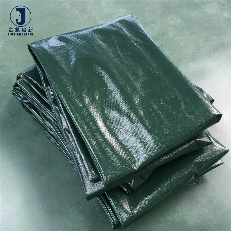 Secure Green PVC Coated Blackout Tarpaulin Truck Tent Cover Anti-Aging Waterproof Folding Design Breathable Woven Technics - Image 6