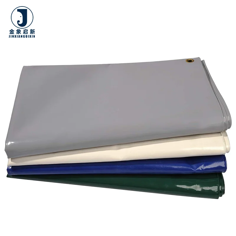 Gray Flame-Retardant Tarpaulin 420~1000g/?O TPU Rainproof Cloth Outdoor Tarp Pergola Groundsheet Canopy Truck Fireproof Tent