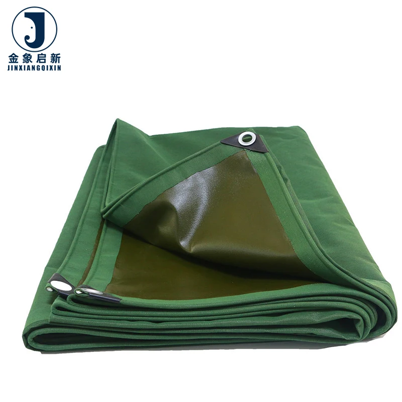 JX Heavy Duty Woven Plain Canvas Laminated 600 GSM Tarpaulin Waterproof UV Resistant Multi-Use Industrial Grade - Image 2
