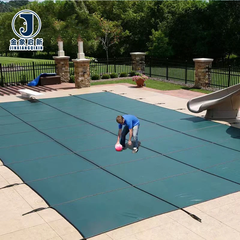 JX China Manufacturer Organic Blackout 500gsm Heavy Duty PVC Coated Tarpaulin Swimming Pool Cover - Image 2