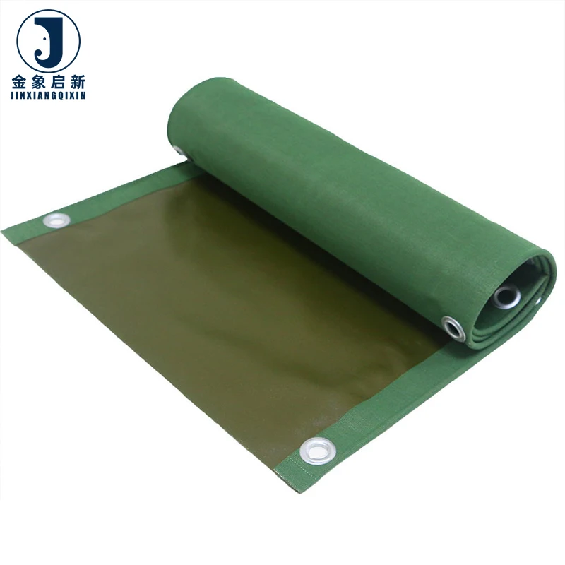 JX Heavy Duty Woven Plain Canvas Laminated 600 GSM Tarpaulin Waterproof UV Resistant Multi-Use Industrial Grade - Image 3