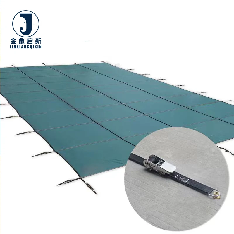 PVC Pool Cover In-ground Winter Swimming Pool Cover PVC Fabric Safety Pool Covers - Image 5