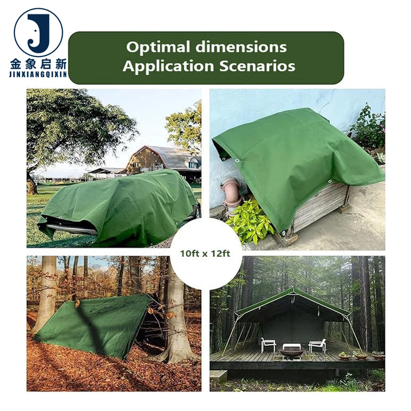 Custom Heavy Duty Woven PVC Laminated Industrial Canvas Tarpaulin Ripstop Style Waterproof Car Truck Cover Home Textiles Bags - Image 6