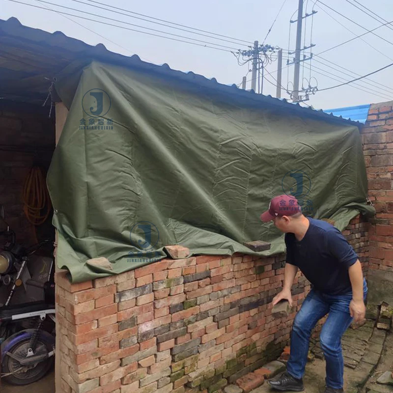 JX PVC Coated Tarpaulin/Cover for Farm Waterproof Warp Knitted Tent Pig Broiler Sheep Chicken Farm Plain Style - Image 3