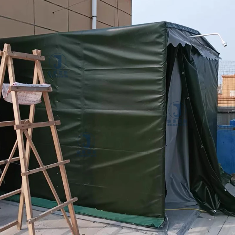 JX PVC Coated Tarpaulin/Cover for Farm Waterproof Warp Knitted Tent Pig Broiler Sheep Chicken Farm Plain Style - Image 6