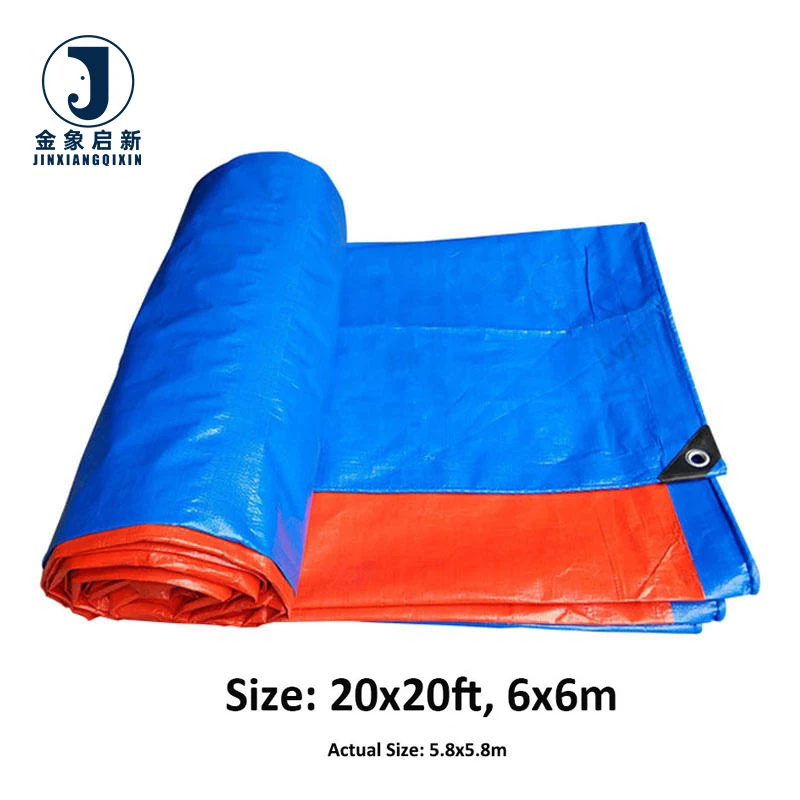 160gms Organic Coated Polyethylene Tarpaulin Trucking Covering Roll Waterproof Blackout Eco-Friendly Fabric Blue Orange Outdoor - Image 6