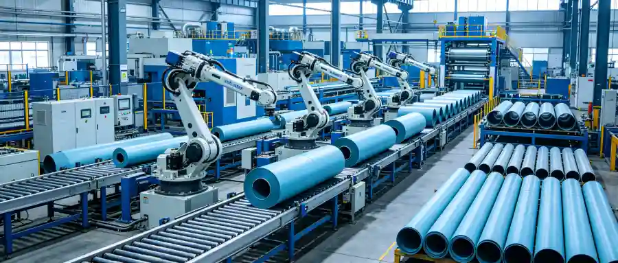 Industrial tarpaulin manufacturing facility