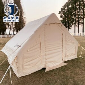 PVC Inflatable Camping Tent with Quick Automatic Opening 4-Season Waterproof UV-Resistant for 2-8 Person Outdoor Use