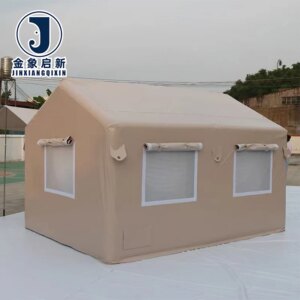 PVC Inflatable Camping Tent 3-4 Person Quick Automatic Opening Four-Season Waterproof Outdoor Air Tent