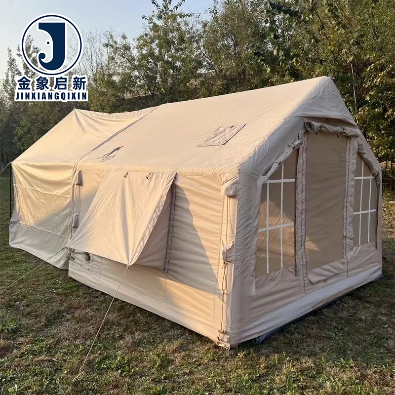 PVC Inflatable Camping Tent 8-10 Person Quick Automatic Opening Four-Season Outdoor Family Air Tent - Image 3
