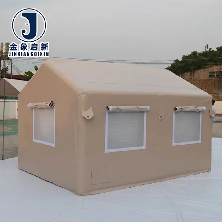 PVC Inflatable Camping Tent 8-10 Person Quick Automatic Opening Four-Season Outdoor Family Air Tent
