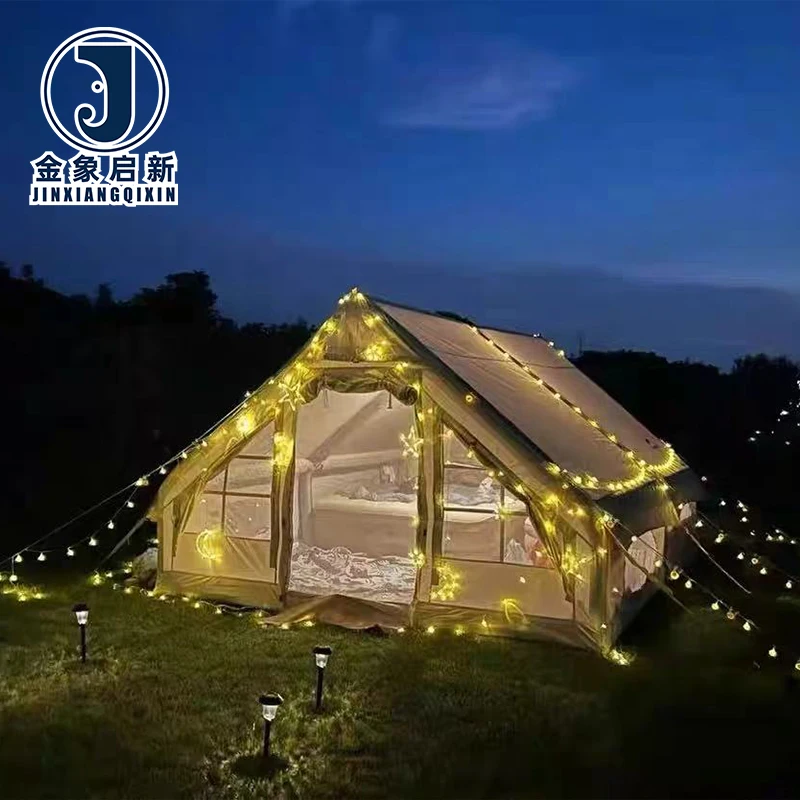 Waterproof Inflatable Camping Tent 4-6 Person with Quick Automatic Opening UV-Resistant Summer Outdoor Use