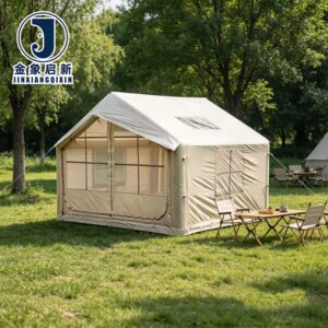 PVC Inflatable Camping Tent 4-6 Person Quick Automatic Opening for Beach Outdoor Trip