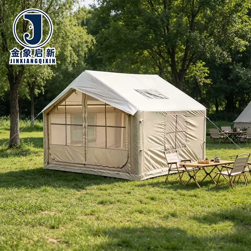 PVC Inflatable Camping Tent 4-6 Person Quick Automatic Opening for Beach Outdoor Trip