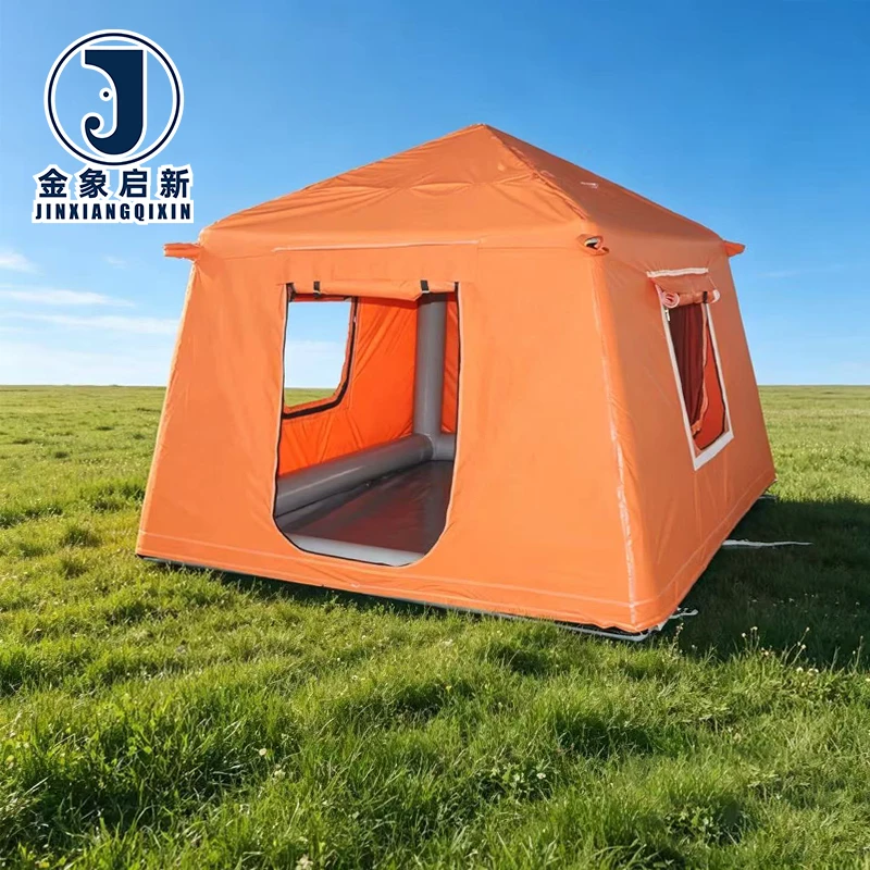 PVC Inflatable Camping Tent 2-3 Person Quick Automatic Opening Four-Season Waterproof Outdoor Air Tent - Image 2