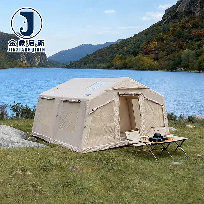 PVC Inflatable Camping Tent 8-10 Person Quick Automatic Opening Four-Season Outdoor Family Air Tent - Image 5