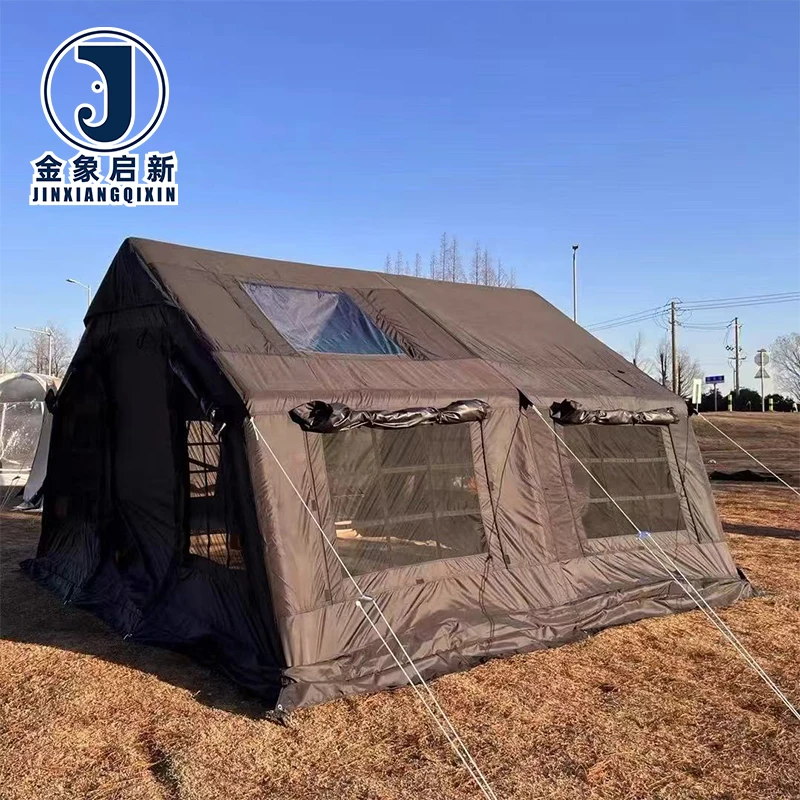 PVC Inflatable Camping Tent 8-10 Person Quick Automatic Opening Four-Season Outdoor Family Air Tent - Image 2