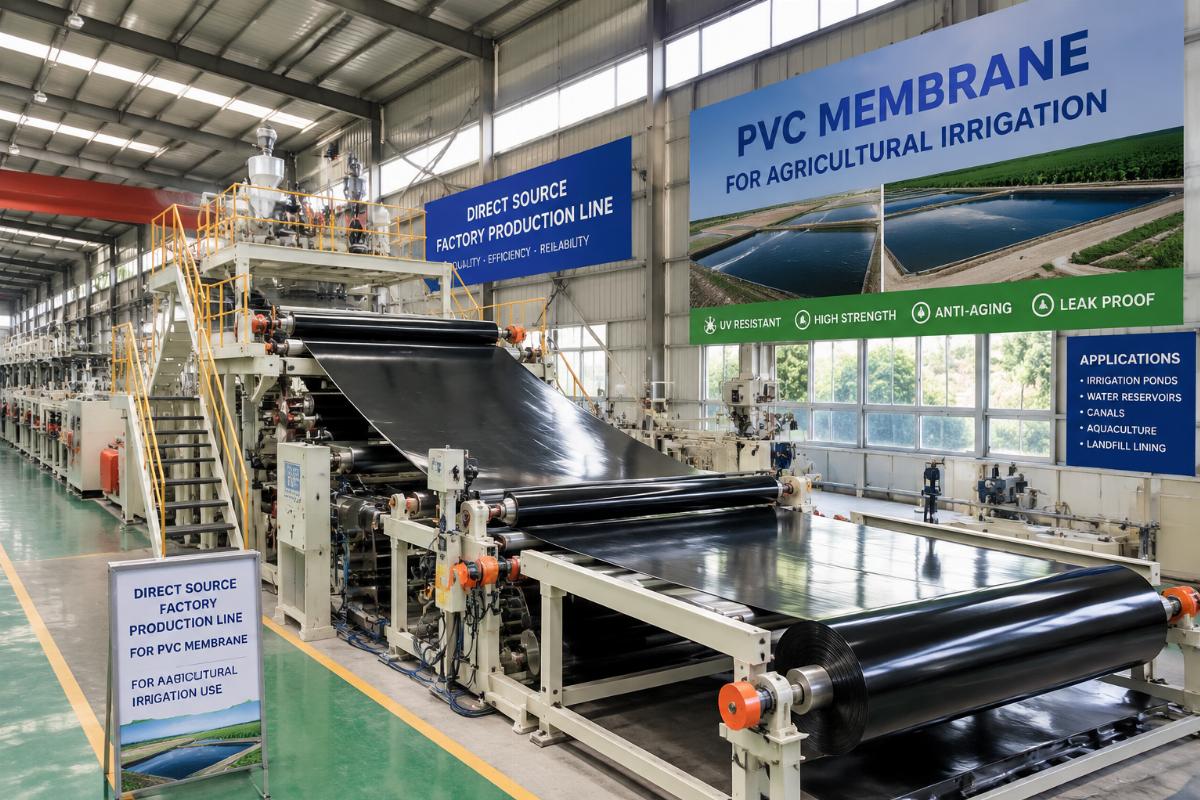 Direct source factory production line for agricultural irrigation use PVC membrane