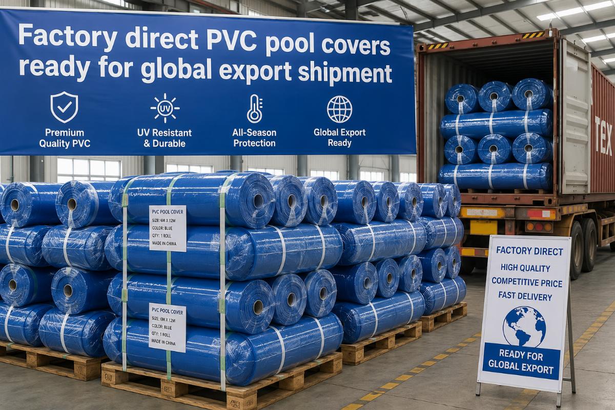 Factory direct PVC pool covers ready for global export shipment
